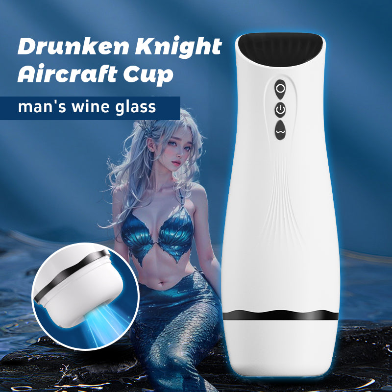 Night Sakura Drunken Knight Airplane Cup Electric Fully Automatic 10 Frequency Vibration Sucking Male Masturbator Adult Sex Products