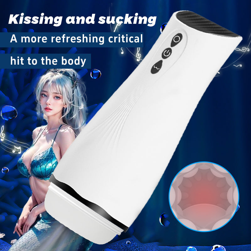 Night Sakura Drunken Knight Airplane Cup Electric Fully Automatic 10 Frequency Vibration Sucking Male Masturbator Adult Sex Products