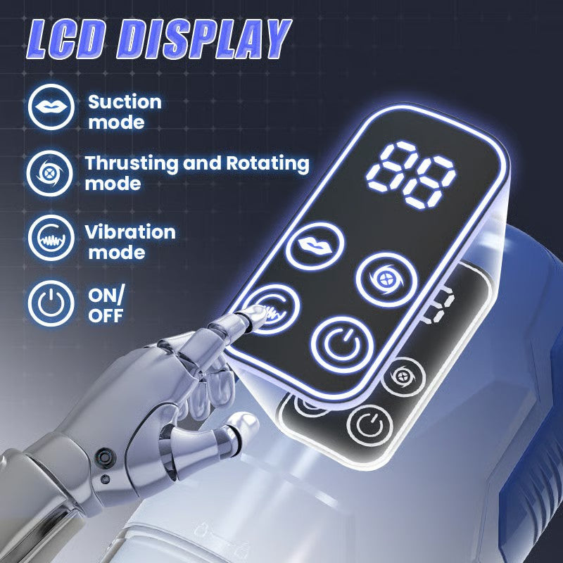 Iron Man 7 Thrusting And Rotating Suction Masturbator Pocket Pussy Male Masturbators