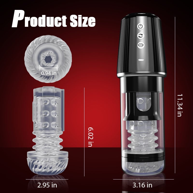 Newvibe 5 Rotating 5 Sucking 7 Vibrating Masturbator & Training 2 IN 1 Adult Toys