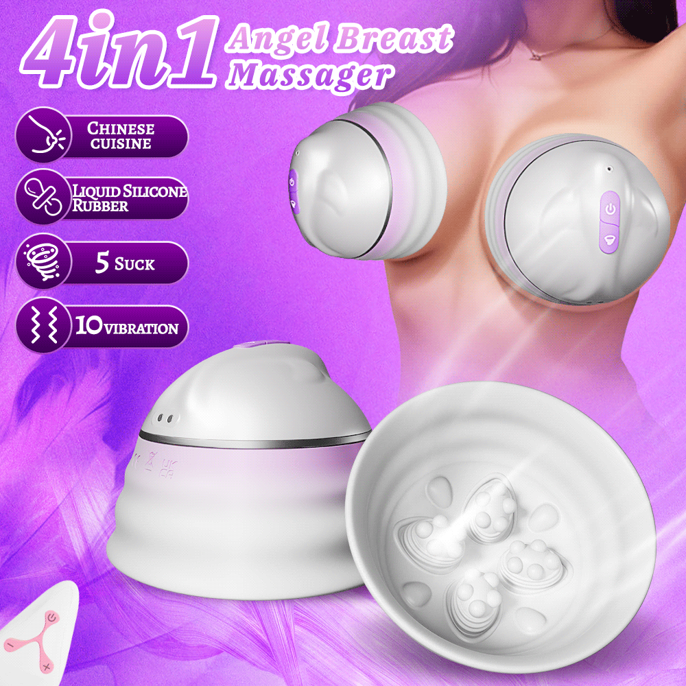 Angel Mask Breast Massager Nipple Female Flirting Vibration Sucking Adult Products