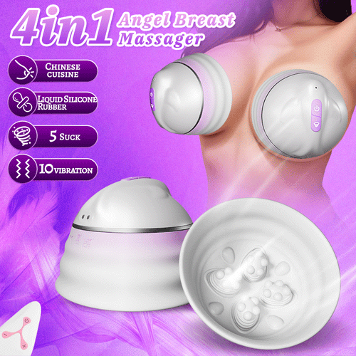 Angel Mask Breast Massager Nipple Female Flirting Vibration Sucking Adult Products