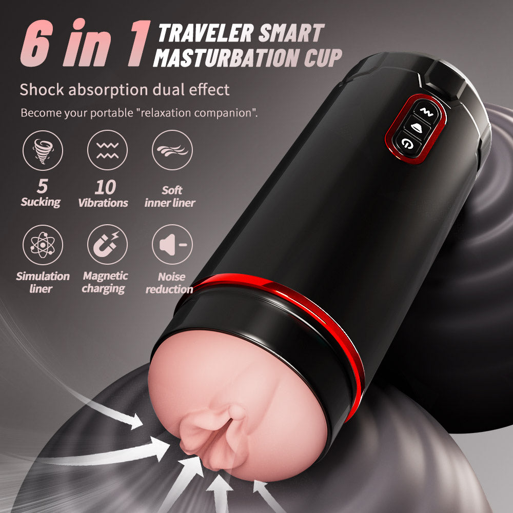 Travel number airbag piston airplane cup men's electric clip suction and extraction masturbation device adult sexual health product happiness device