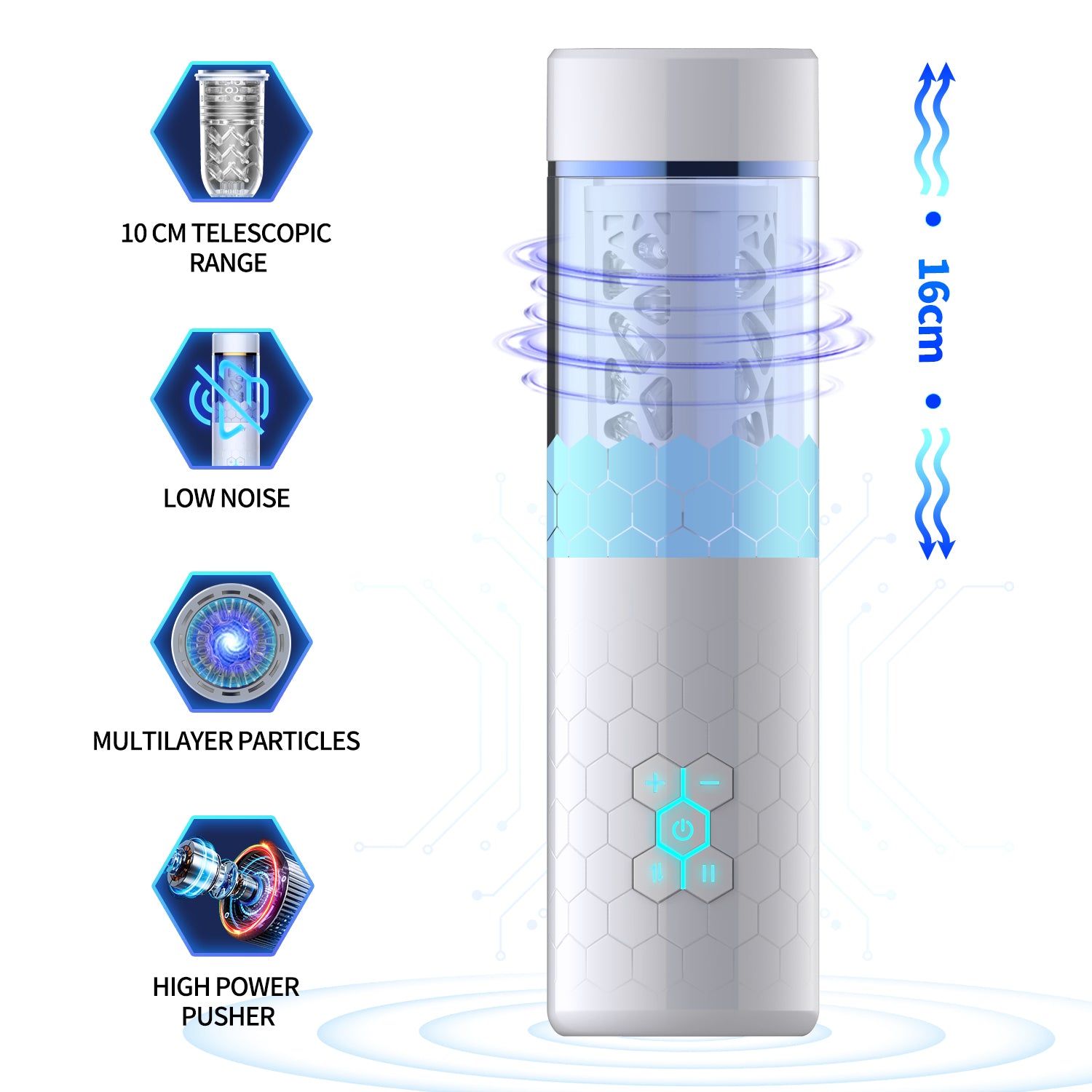 Toyshcool Starlight Extendable Rotating Vibrating Airplane Cup – Men’s Self-pleasure Device