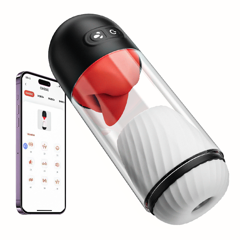 【Beginner’s Choice】Newvibe App Controlled Male Masturbator with 9 Tongue Licking & Vibration Modes