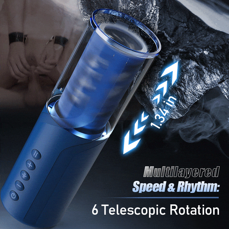 Bluesea 6 Bi-Directional Thrusting Rotation Masturbator With Suction Base