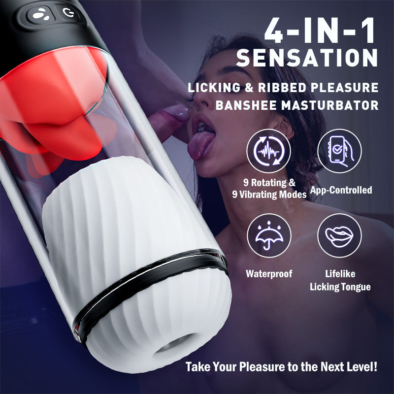 【Beginner’s Choice】Newvibe App Controlled Male Masturbator with 9 Tongue Licking & Vibration Modes