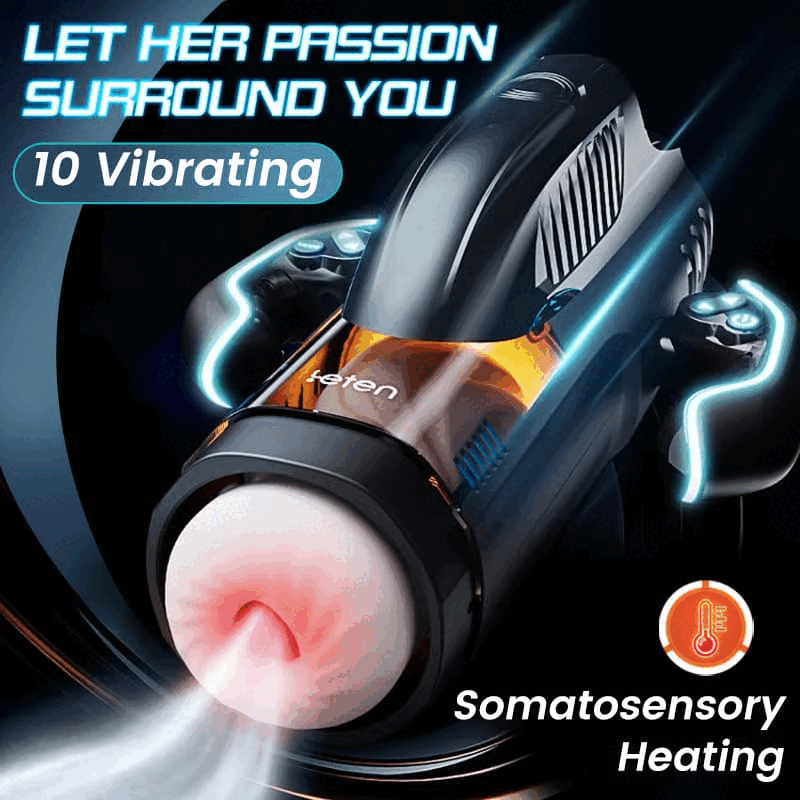 【50% Off】【3.15 IN Depth】Leten 10 Vibrating & Sucking Voice Handheld Masturbator Male Sex Toys