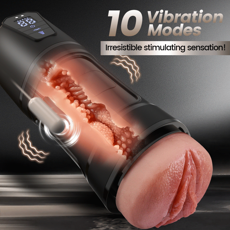 Challenger - 10 Vibrations 5 Suctions Ultra-Realistic Vagina Simulated Masturbator