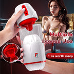 Tihibong vibrating airplane cup electric fully automatic male tongue licking and sucking masturbator, cross-border new product of sex toys