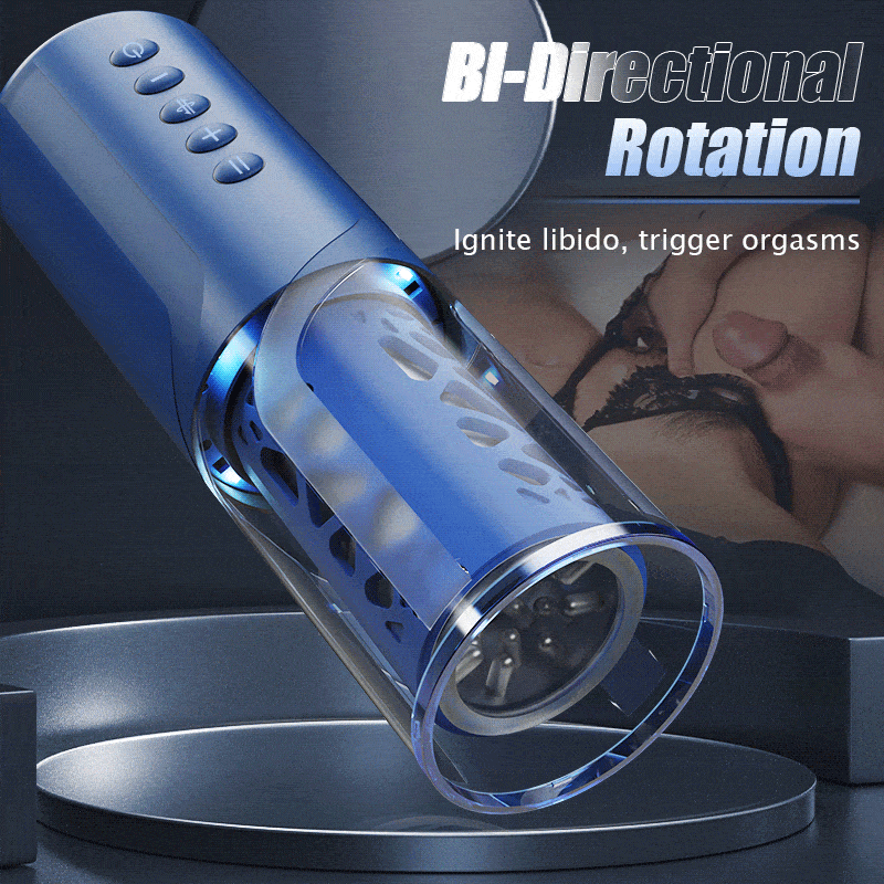 Bluesea 6 Bi-Directional Thrusting Rotation Masturbator With Suction Base