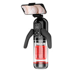 Flying Wings Penis Cup with Extendable Rotation, Suction, and Dual Vibration Handle - Male Hydro Bath Self-Stimulation Toy for Adults