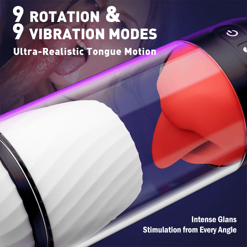 【Beginner’s Choice】Newvibe App Controlled Male Masturbator with 9 Tongue Licking & Vibration Modes
