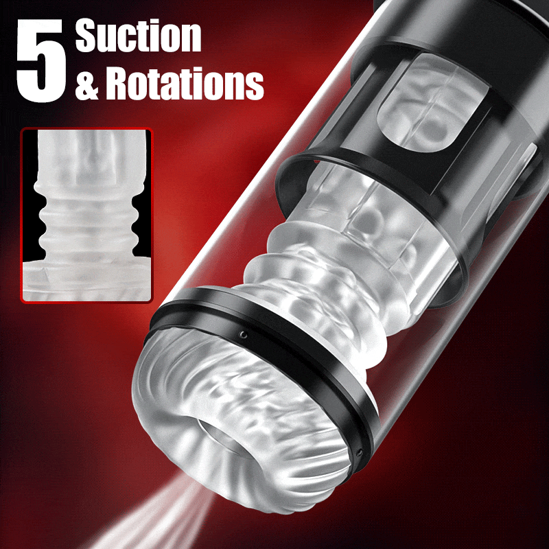 Newvibe 5 Rotating 5 Sucking 7 Vibrating Masturbator & Training 2 IN 1 Adult Toys
