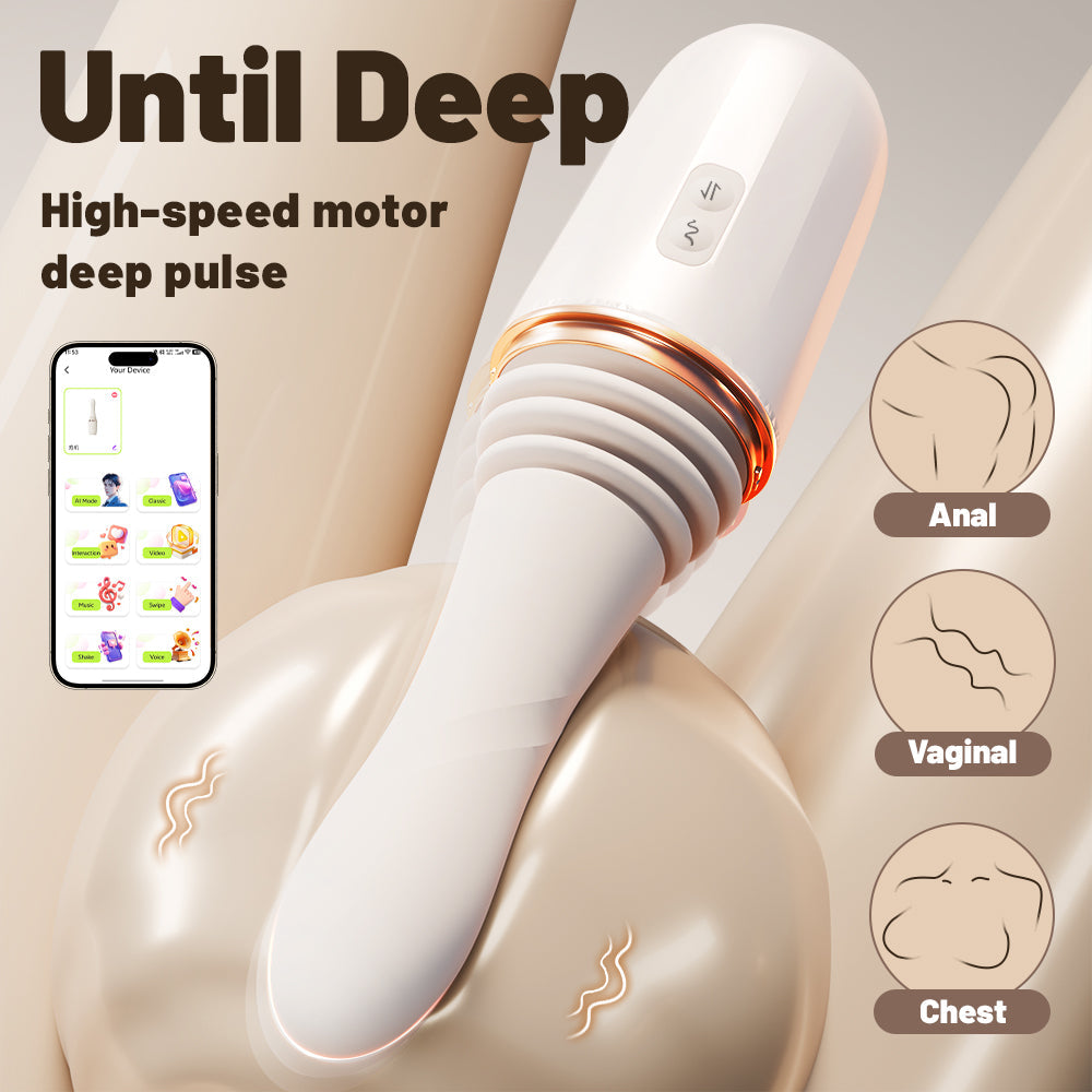 Jiyu Small Steel Cannon Automatic Telescopic Insertion Cannon Machine Multi functional Vibration Stick AV Stick Female Sexual Pleasure Toy