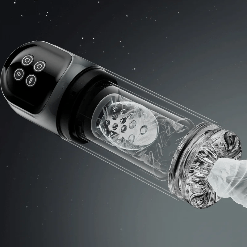 【6.02 IN Depth】 Night Elf 7 Rotation Suction Vacuum Pumps Masturbator Pocket Pussy Adult Male Sex Toys