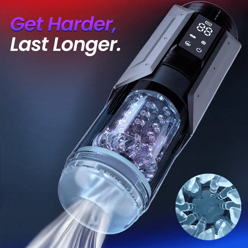 【2.95 IN Depth】 Queen Kendal 7 Vacuum Sucking for Oral Sex LCD Display Masturbator Sex Toys For Men