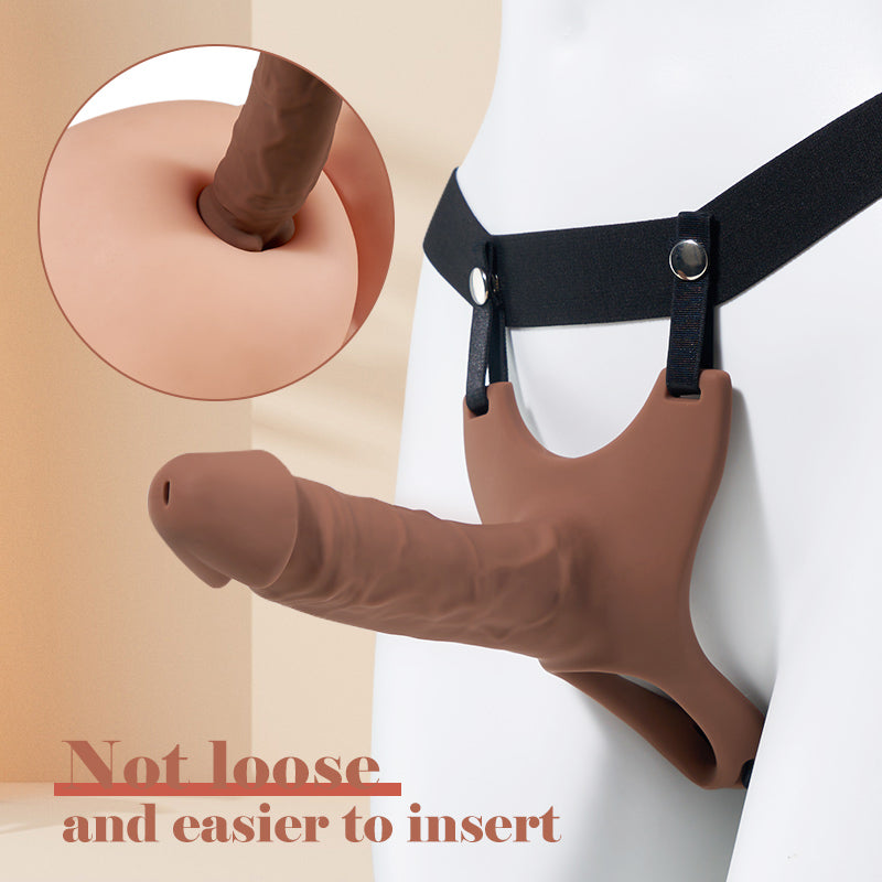 Newvibe Unisex Lifelike Strap-on Dildo Penis Sleeve 6.70 Inch