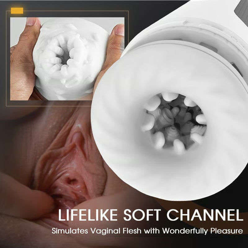 Saith Wearable 7 Thrusting & Vibrating Heating Vocable Masturbator Male Sex Toys