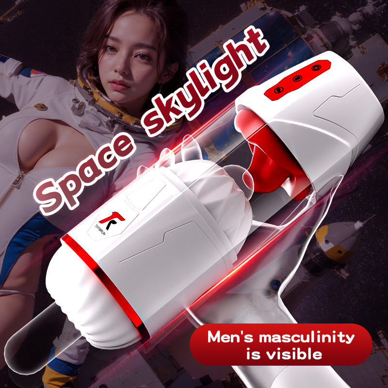 Tihibong vibrating airplane cup electric fully automatic male tongue licking and sucking masturbator, cross-border new product of sex toys