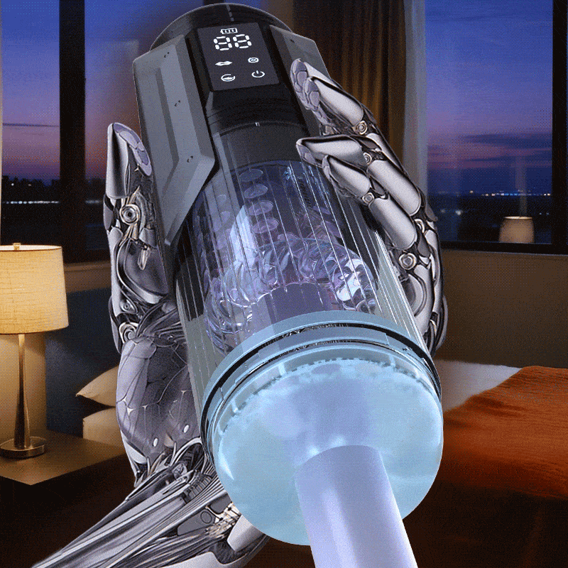 【2.95 IN Depth】 Queen Kendal 7 Vacuum Sucking for Oral Sex LCD Display Masturbator Sex Toys For Men