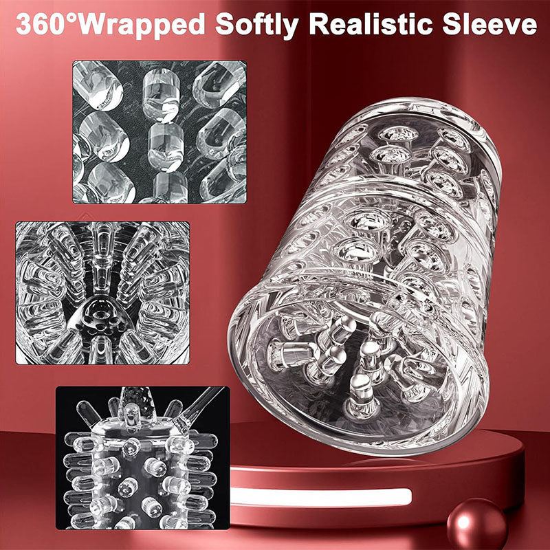 【Free Lube!】Newvibe Seductive Succubus 7 Rotating 7 Sucking Lcd Display Pumps & Enlargers Automatic Male Masturbator