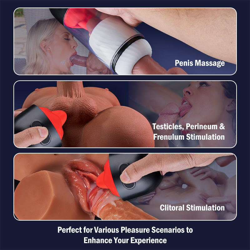 【Beginner’s Choice】Newvibe App Controlled Male Masturbator with 9 Tongue Licking & Vibration Modes