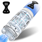 Fully automatic male masturbator toy penis pump equipped with 7 suction modes, 7 rotation modes, and tongue licking