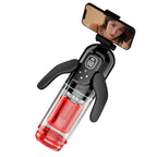 Flying Wings Penis Cup with Extendable Rotation, Suction, and Dual Vibration Handle - Male Hydro Bath Self-Stimulation Toy for Adults