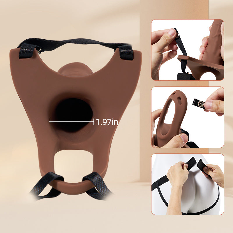 Newvibe Unisex Lifelike Strap-on Dildo Penis Sleeve 6.70 Inch