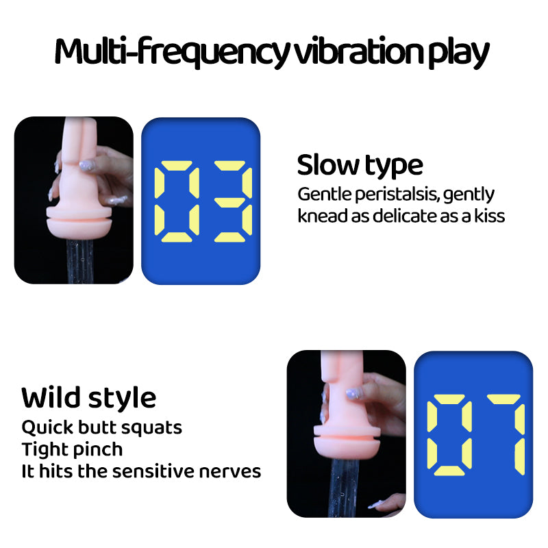 Ideal Sucking Cup for Men, Handheld Electric Airplane Cup, Vibration Pronunciation, Oral Love Airplane Cup