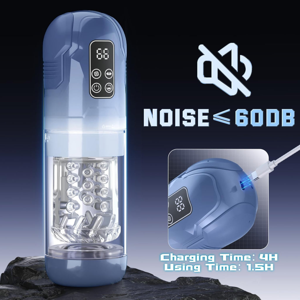 Iron Man 7 Thrusting And Rotating Suction Masturbator Pocket Pussy Male Masturbators