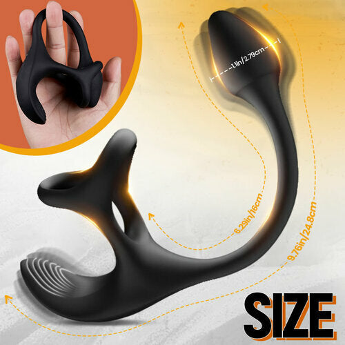 Zenith - Spherical Vibrating Anal Plug with Penis Rings