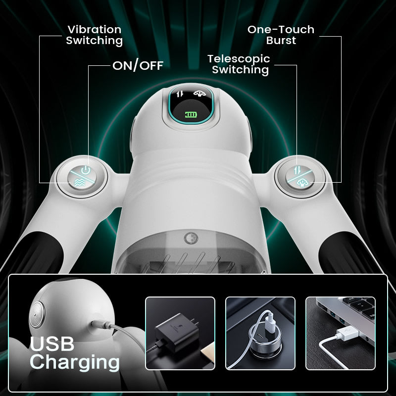 Hamster 7 Telescopic Squeezing 12 Vibration Masturbator Experience More Authen Men Sex Toys tic Piston