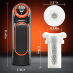 【50% Off】Romanlust LCD Sucking Thrusting Vibrating Male Masturbator Male Sex Toy