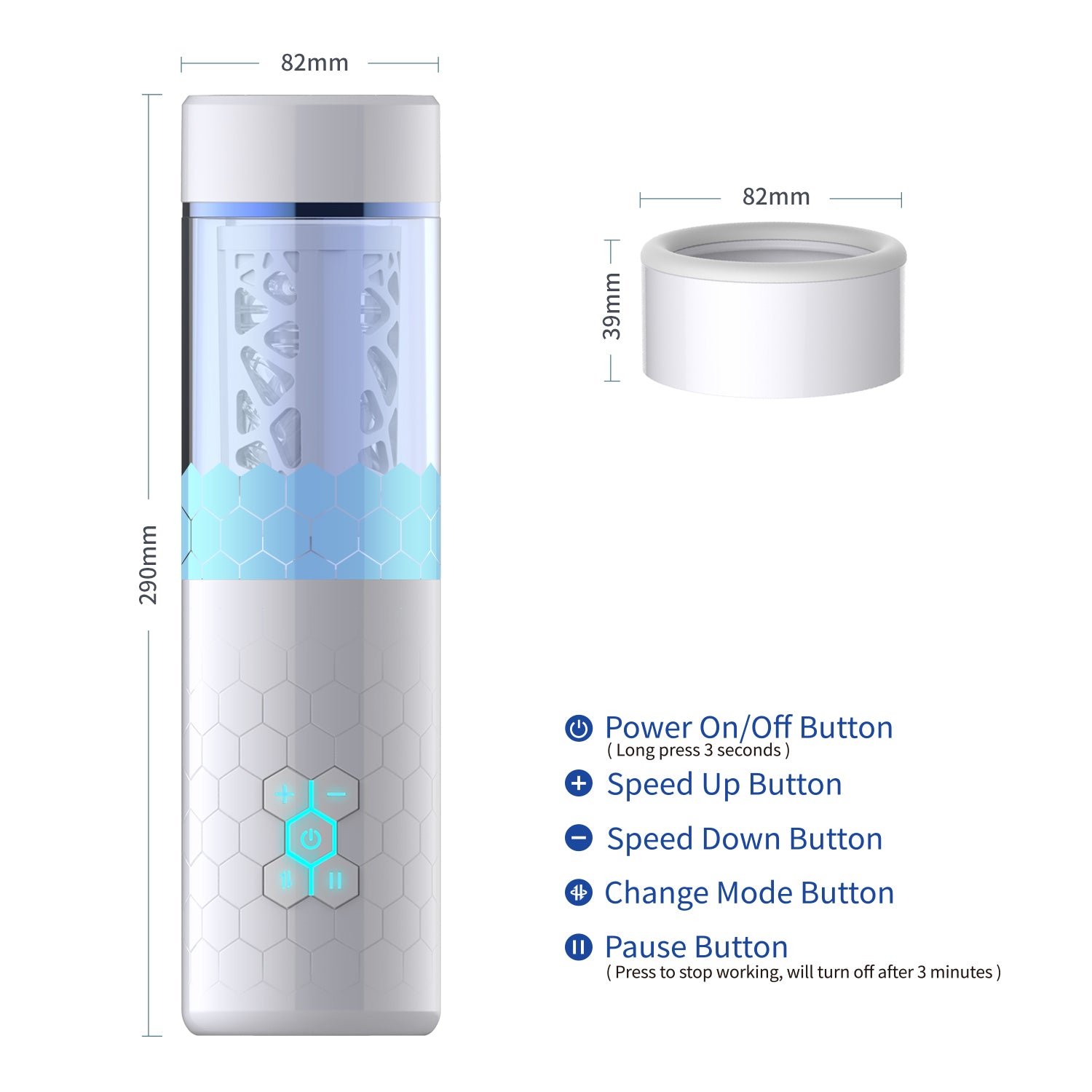 Toyshcool Starlight Extendable Rotating Vibrating Airplane Cup – Men’s Self-pleasure Device