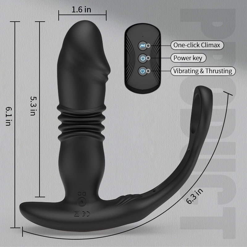 SAUL Glans Thrusting Vibrating Prostate Massager For Improved Arousal & Prostate Health