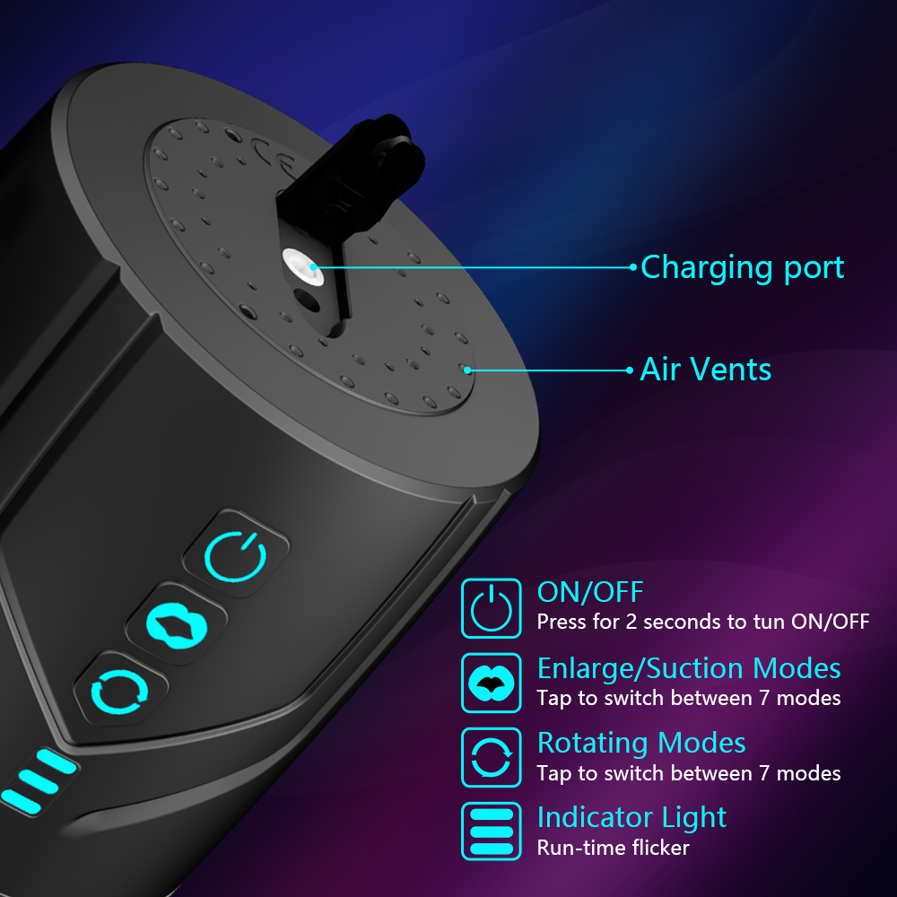 Toyscool rotating suction dragon suction airplane cup male penis massage exercise suction adult D03E