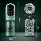 【Free Lube】Romanlust Starry Gaze 4 in 1 Dual Egg Vibrator Rotating Thrusting Suction Masturbator Sex Toys For Men